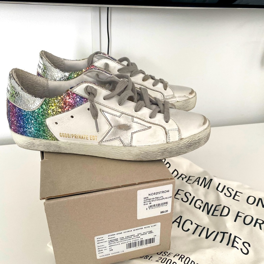 Limited Edition Rainbow Golden Goose 8 Sneakers